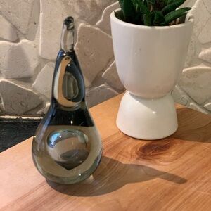 MCM | Grey Art Glass Pear